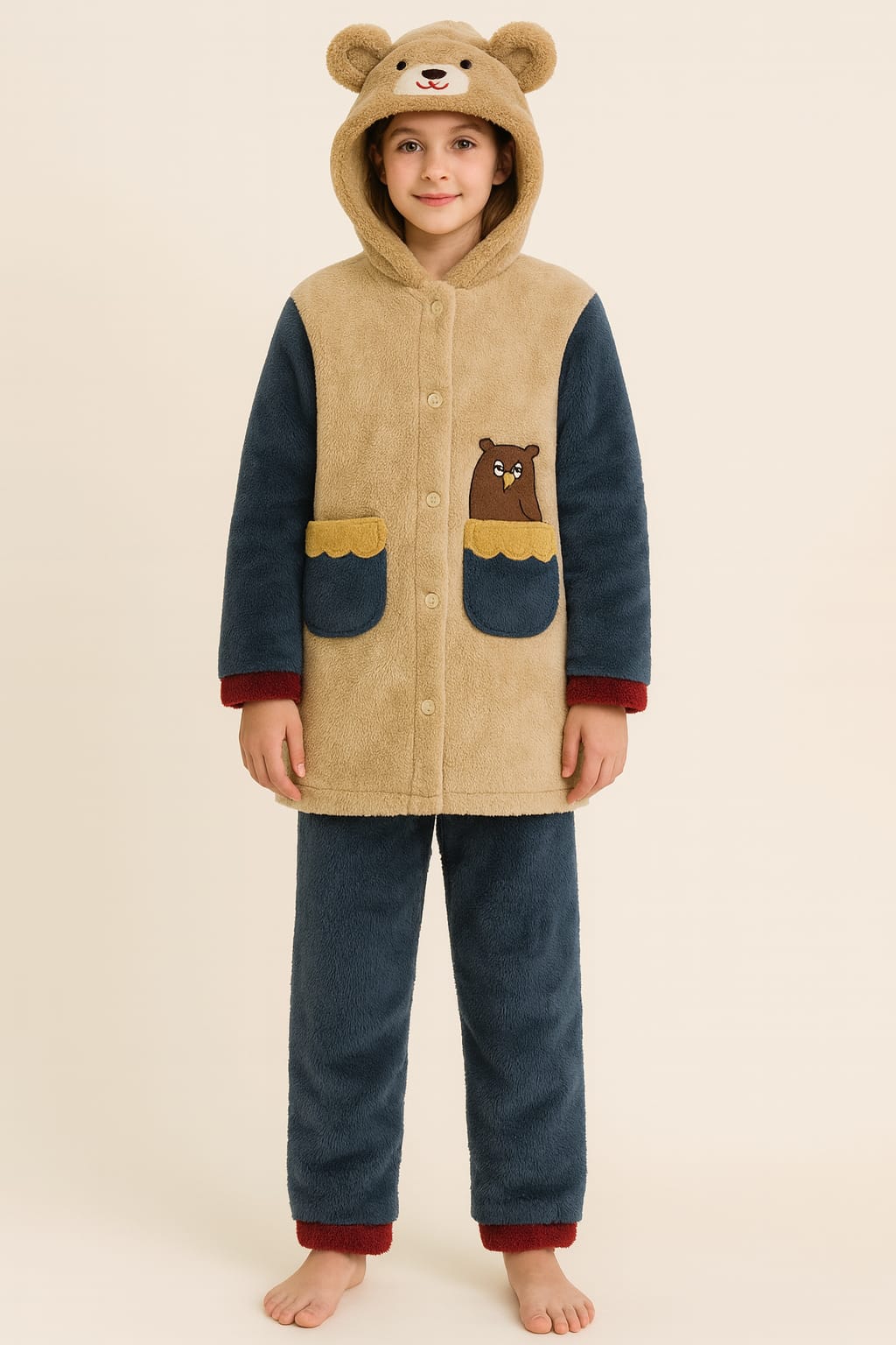 Kids Winter Wear – Fleece Hooded Jacket & Pant Set