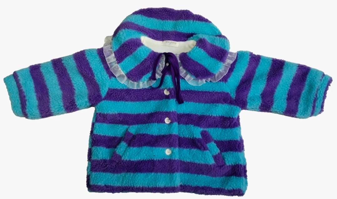 Cozy Striped Fleece Jacket for Boys (3–4 Years)