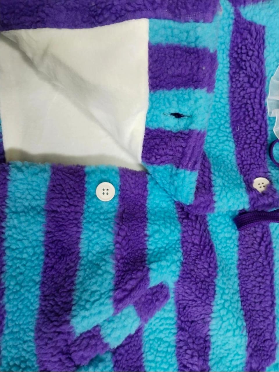 Cozy Striped Fleece Jacket for Boys (3–4 Years)