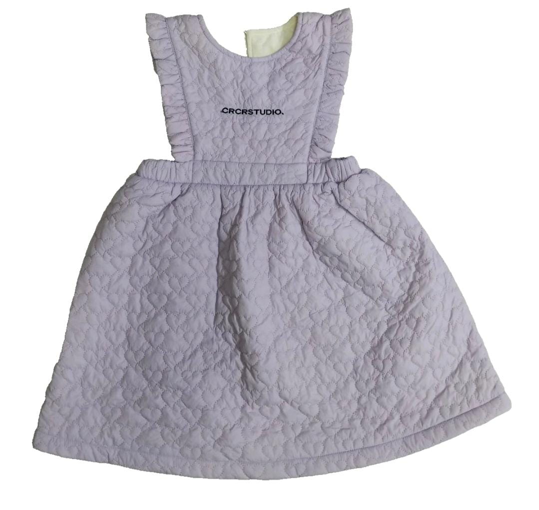 Baby Girl Quilted Frock – Lavender (3–4 Years)