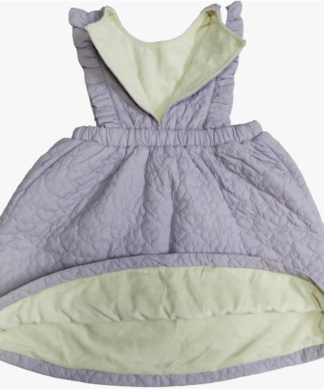 Baby Girl Quilted Frock – Lavender (3–4 Years)