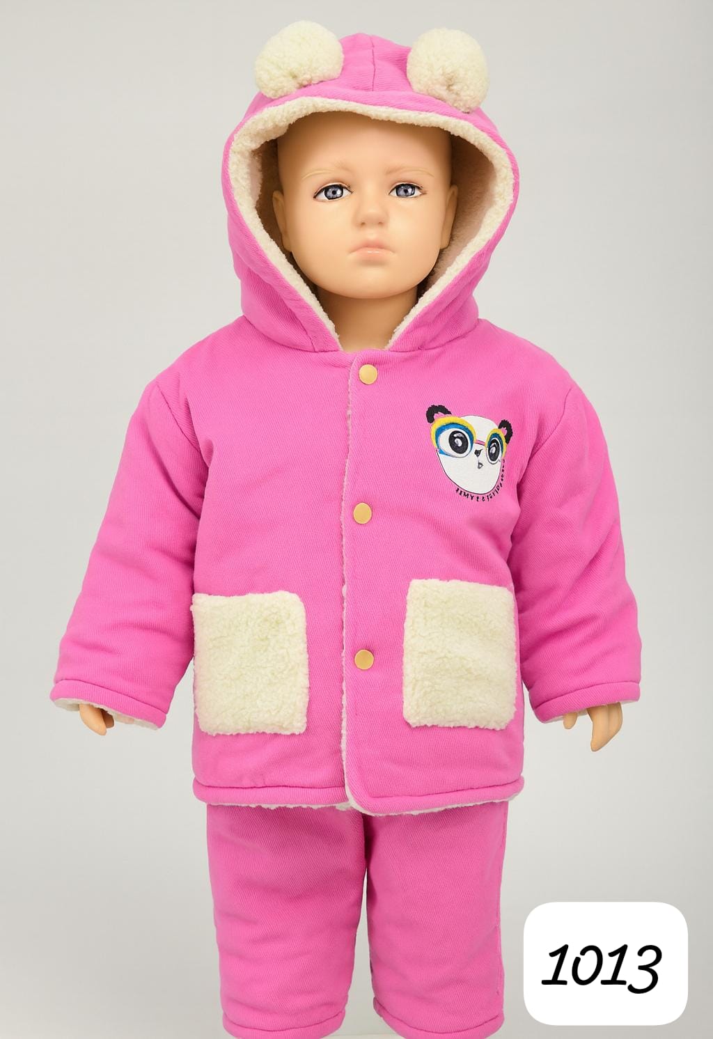 This adorable unisex winter jacket for 1–2 year boys and girls