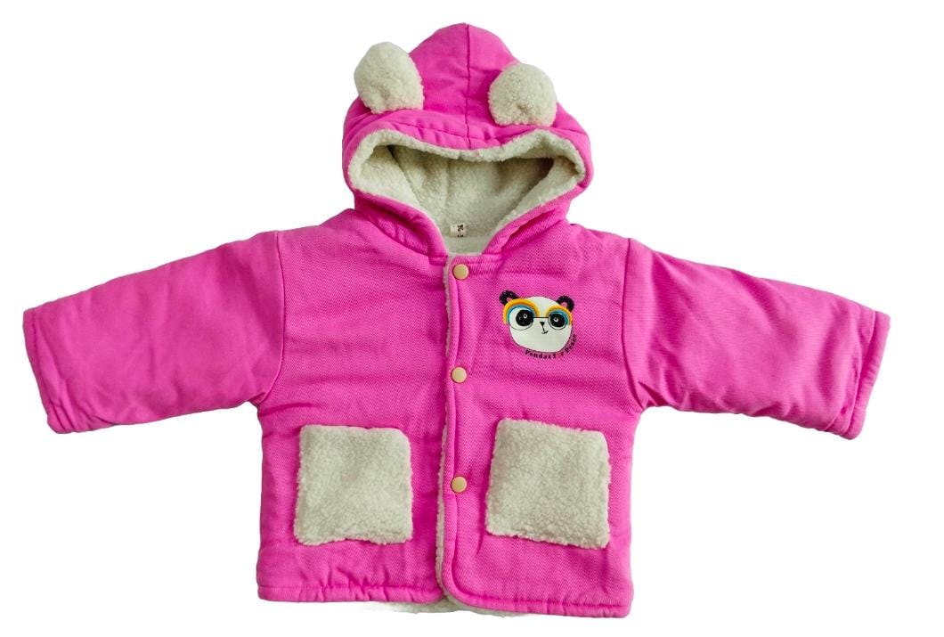 This adorable unisex winter jacket for 1–2 year boys and girls