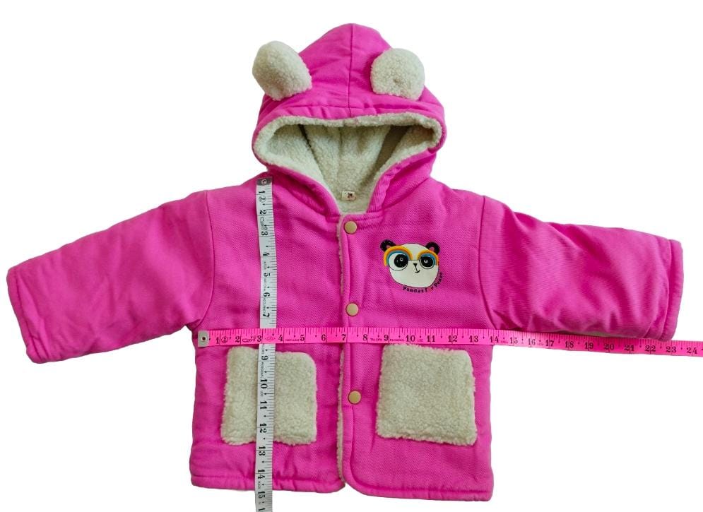 This adorable unisex winter jacket for 1–2 year boys and girls