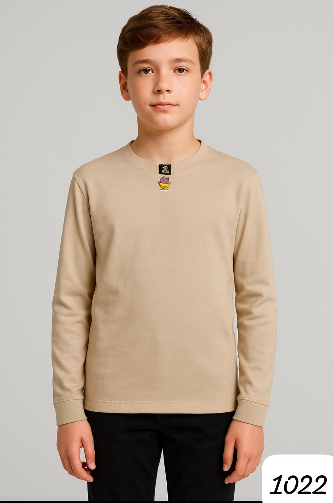 This is a classic full-sleeve sweatshirt designed for boys aged 13- 14 years