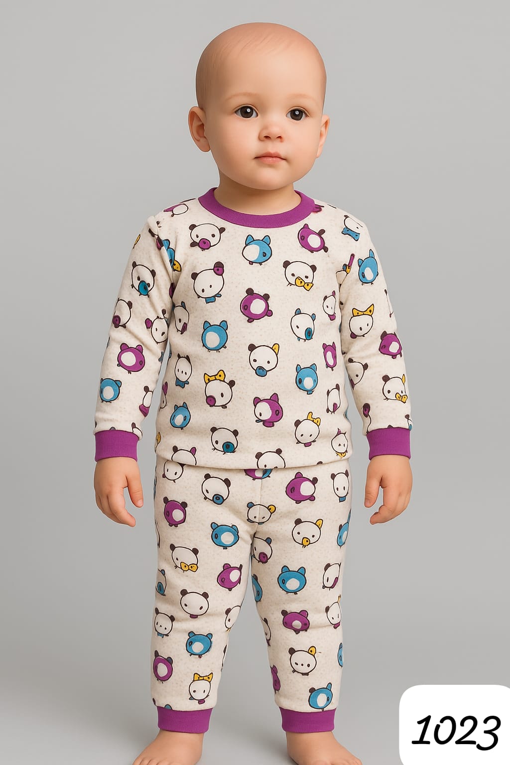 Winter pajama set is designed for boys around 1-2 years old