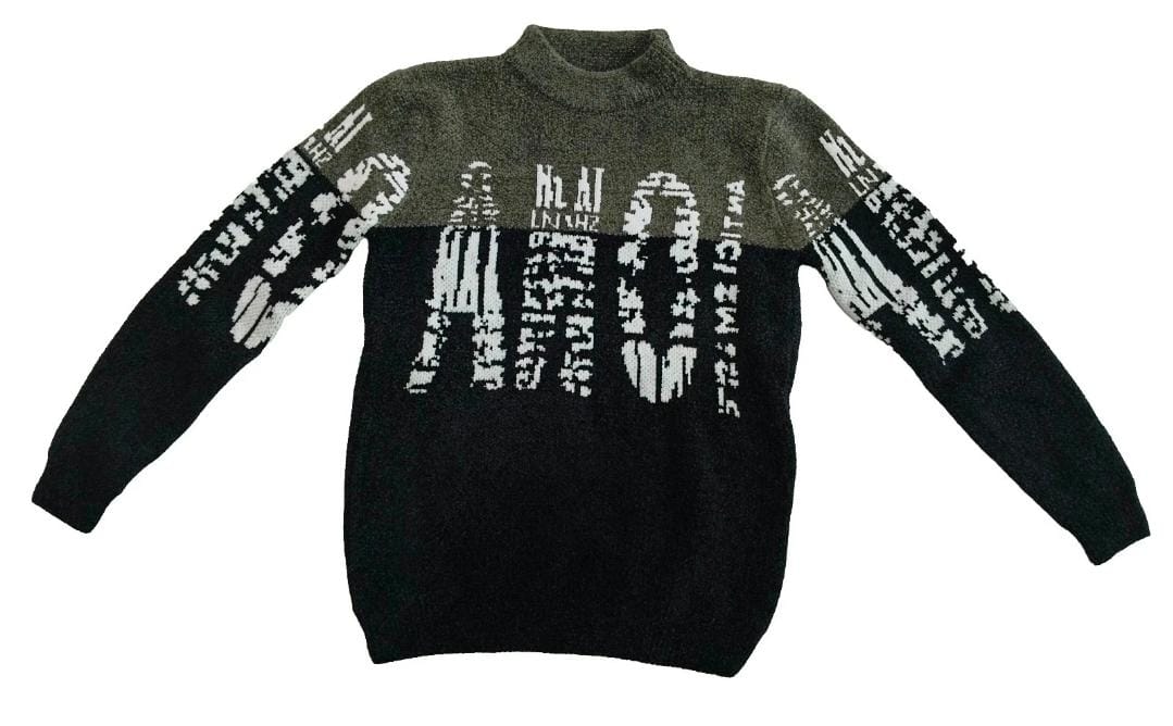 Stay warm in style trendy woolen sweatshirt with modern design for 8 year boys