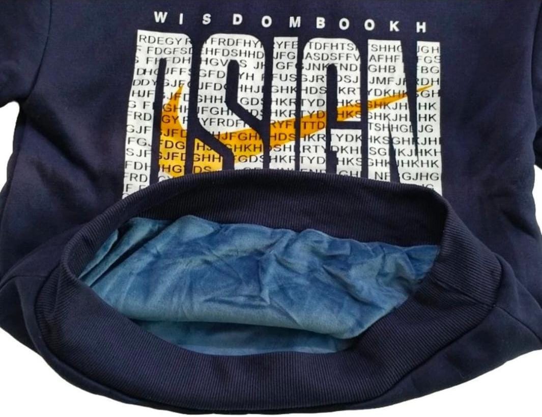 Navy Blue Sweetshirt Printed Sweatshirt* for Boys (16 Years)