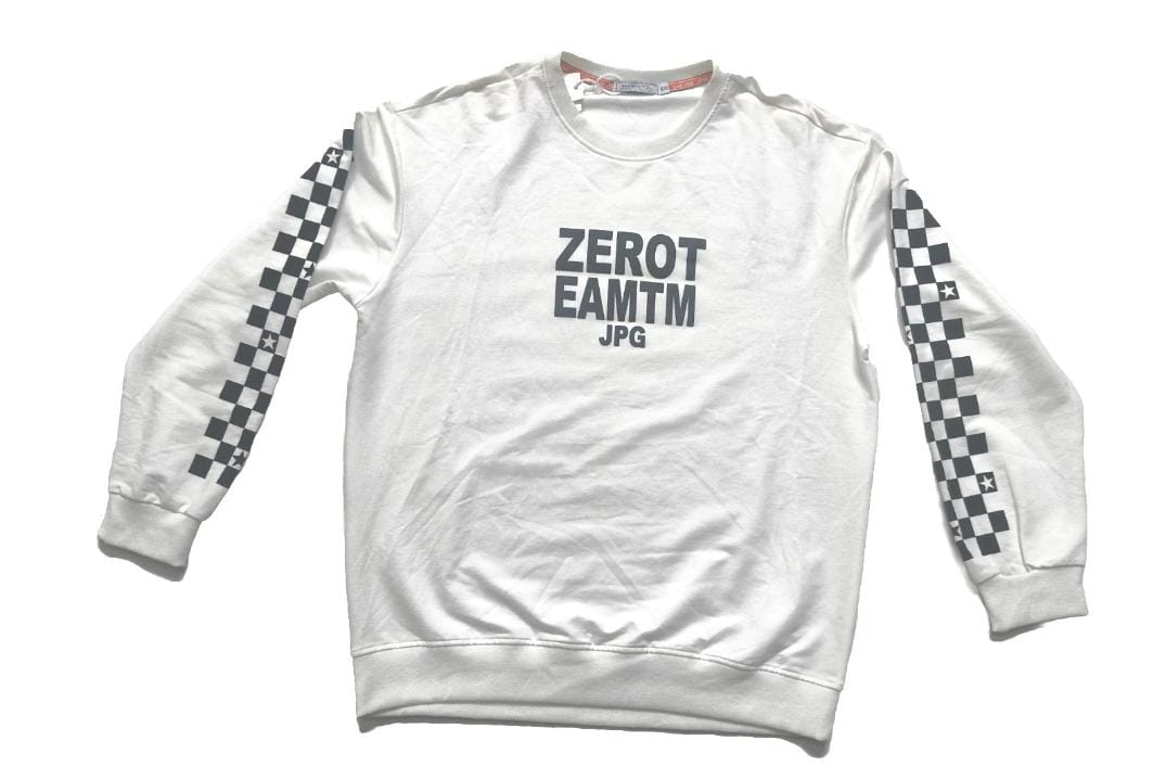 White Crewneck Sweatshirt with Graphic Print