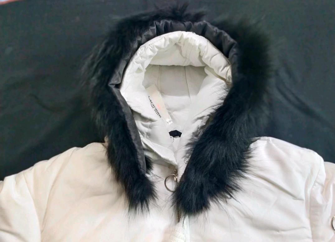 Dream Big, Stay Warm – White Hooded Jacket with Bold Style. for Adults 18+