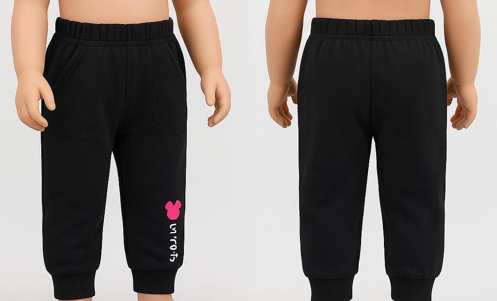 Black Jogger Pants for 2-3-Year-Old Girls