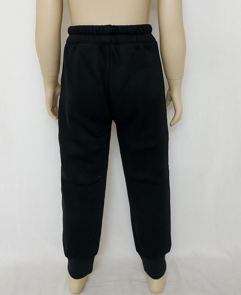 Boys’ & Girl's. Black Jogger* *Pants with Teddy Patch (5-6 Years* )