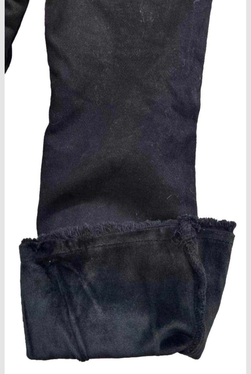 Girls’ Black Flared Stretch Pants cut style