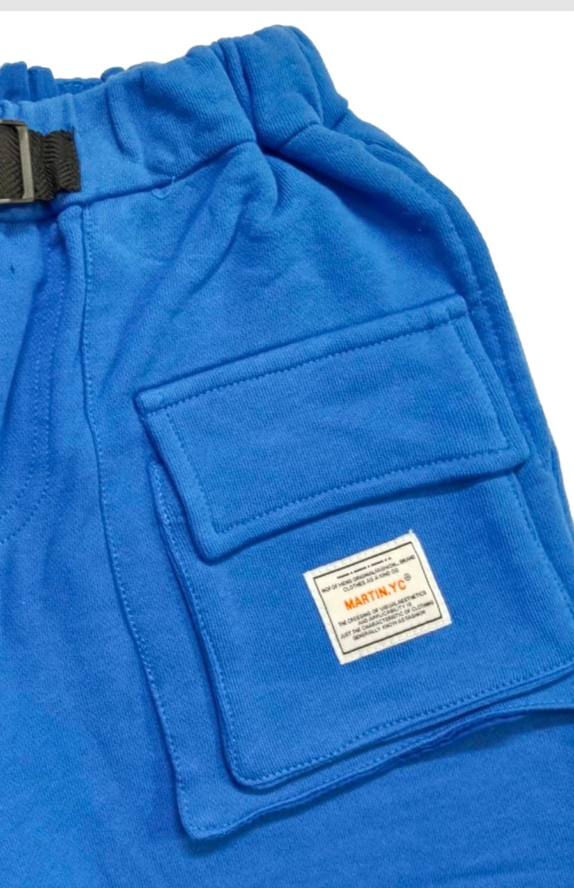 Boys’ Cargo Jogger Pants – Royal Blue (12-14 Years)