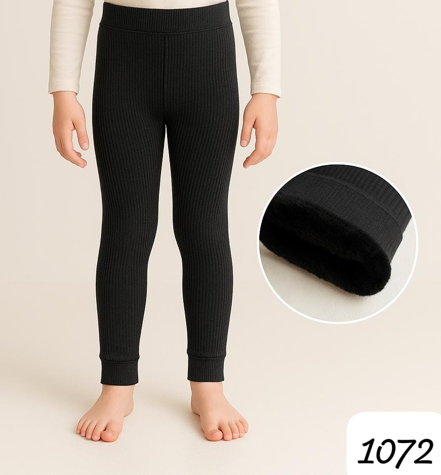 Kids black warm legging for 7-8 years
