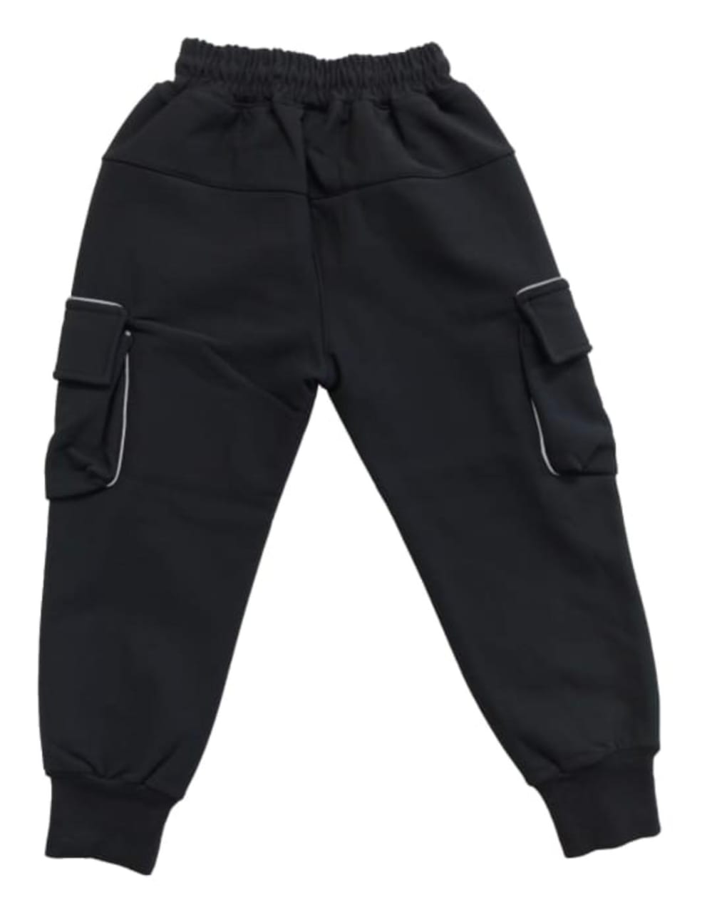 Kids’ Black Cargo Jogger Pants (Unisex –7- 8 Years)