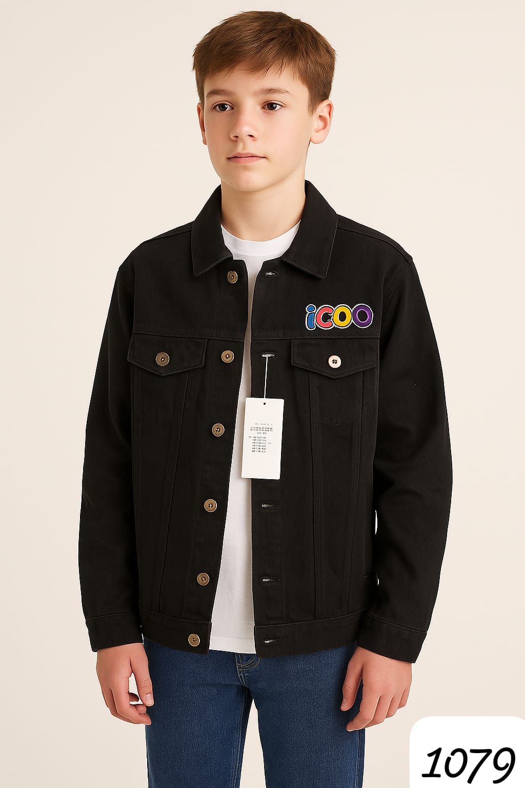 Black Denim Jacket for Boys Girls & unisex (12-14 Years)