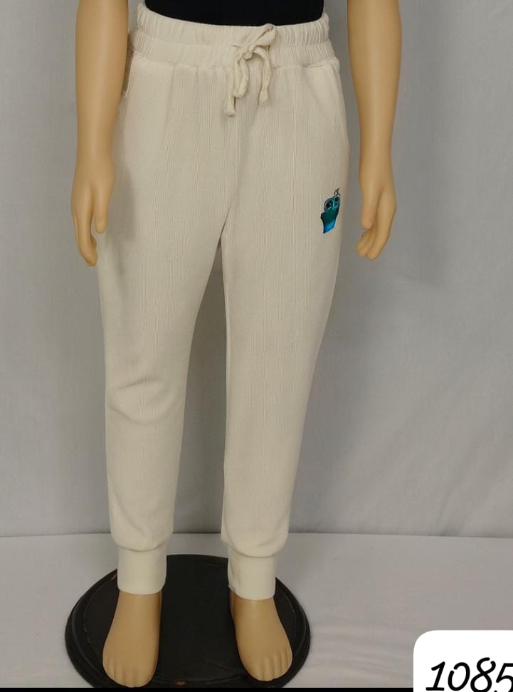 Cream jogger pants are designed for comfort and everyday wear